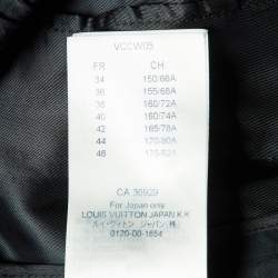 Pre Owned Louis Vuitton Black Monogram Crepe Straight Leg Trousers M