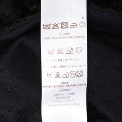 Pre Owned Louis Vuitton Black/Blue Silk Strapless Mini Dress S