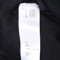 Pre Owned Louis Vuitton Black/Blue Silk Strapless Mini Dress S