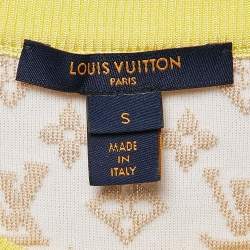Louis Vuitton Multicolor Logo Jacquard Jersey T-Shirt S