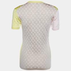 Louis Vuitton Multicolor Logo Jacquard Jersey T-Shirt S