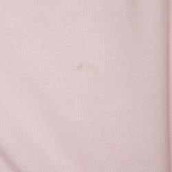 Pre Owned Louis Vuitton Pink Logo Inverted Print Cotton T-Shirt XS