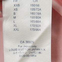 Pre Owned Louis Vuitton Pink Logo Inverted Print Cotton T-Shirt XS