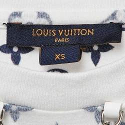 Louis Vuitton White Inverted Logo Print Cotton Crew Neck T-Shirt XS