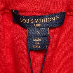 Louis Vuitton Red Crochet Side Trim Knit Short S
