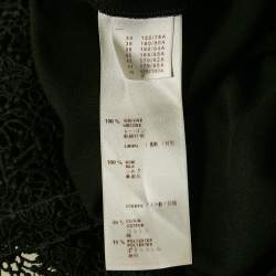 Pre Owned Louis Vuitton Black Lace Trim Jersey Tank Top S