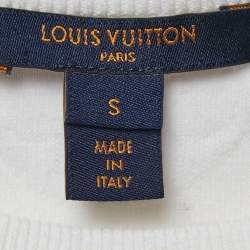 Louis Vuitton White Monogram Cotton Knit Crew Neck T-Shirt S