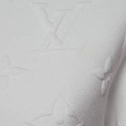 Louis Vuitton White Monogram Cotton Knit Crew Neck T-Shirt S