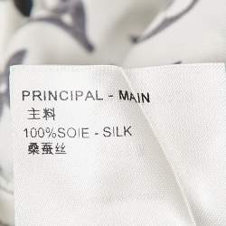 Louis Vuitton White 3D Monogram Print Silk Pajama Pants L