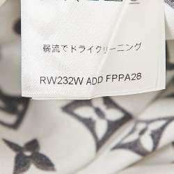 Louis Vuitton White 3D Monogram Print Silk Pajama Pants L