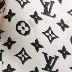 Louis Vuitton White 3D Monogram Print Silk Pajama Pants L