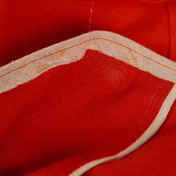 Pre Owned Louis Vuitton Orange Cotton Pocket Detail Mini Skirt M