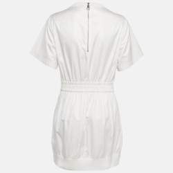 Louis Vuitton White Cotton Utility Mini Dress S