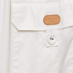 Louis Vuitton White Cotton Utility Mini Dress S