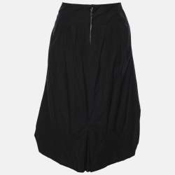 Louis Vuitton Dark Navy Cotton Pleated Midi Skirt L