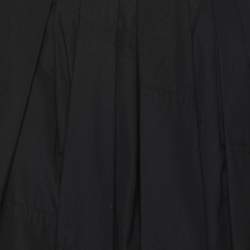 Louis Vuitton Dark Navy Cotton Pleated Midi Skirt L