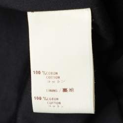Louis Vuitton Dark Navy Cotton Pleated Midi Skirt L