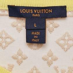 Louis Vuitton Multicolor Logo Jacquard Jersey T-Shirt L
