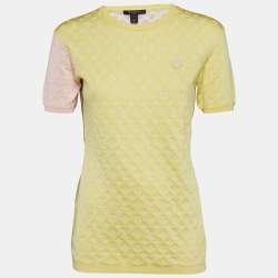 Louis Vuitton Multicolor Logo Jacquard Jersey T-Shirt L