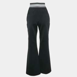 Louis Vuitton Black Technical Jersey Flared Pants M