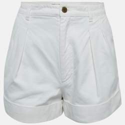 Louis Vuitton White Denim Tapered Shorts S