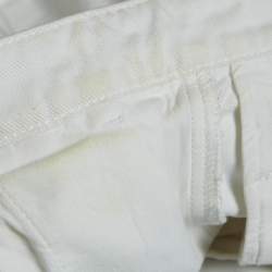 Louis Vuitton White Denim Tapered Shorts S