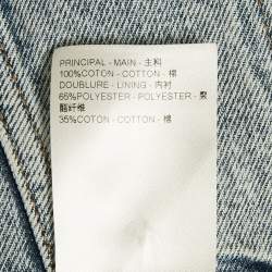 Louis Vuitton Blue Velvet Accent Denim Jacket S
