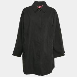 Pre Owned Louis Vuitton Black Monogram Inverse Print Cotton Parka Coat M