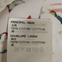 Pre Owned Louis Vuitton White/Multicolor LV Monogram Print Cotton Shirt S