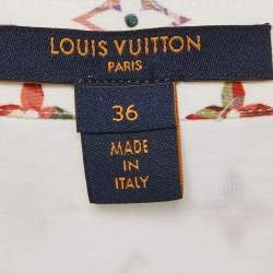 Pre Owned Louis Vuitton White/Multicolor LV Monogram Print Cotton Shirt S