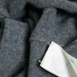 Louis Vuitton Grey Cashmere Patch Detail Sweater M