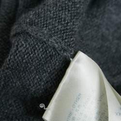 Louis Vuitton Grey Cashmere Patch Detail Sweater M