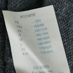 Louis Vuitton Grey Cashmere Patch Detail Sweater M