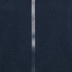 Louis Vuitton Navy Blue Monogram Jacquard Knit Zip Front Jacket XS