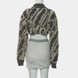 Louis Vuitton Beige Wool, Linen Knitted Wool Button Top S