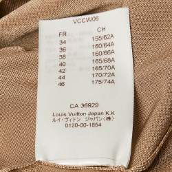 Pre Owned Louis Vuitton Beige Silk Blend Sweatshirt S