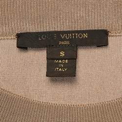 Pre Owned Louis Vuitton Beige Silk Blend Sweatshirt S