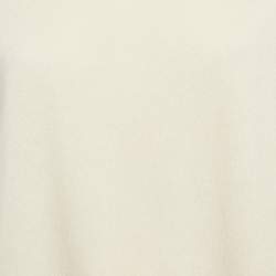 Pre Owned Louis Vuitton Cream Cashmere High Neck Sweater XS
