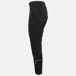 Louis Vuitton Black Wool Zip Detail Trousers M