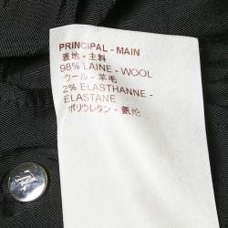Louis Vuitton Black Wool Zip Detail Trousers M