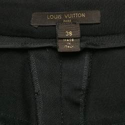 Louis Vuitton Black Wool Zip Detail Trousers M