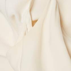 Louis Vuitton Cream Silk Flared Mini Dress M