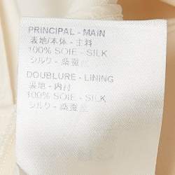 Louis Vuitton Cream Silk Flared Mini Dress M