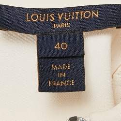 Louis Vuitton Cream Silk Flared Mini Dress M