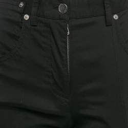 Louis Vuitton Black Crepe Ruffled Pants S