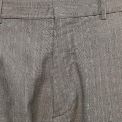 Louis Vuitton Grey Stripe Wool Blend Trousers L