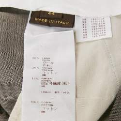 Louis Vuitton Grey Stripe Wool Blend Trousers L
