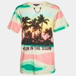 Louis Vuitton Multicolor Epi Palm Tree Print Cotton T-Shirt S