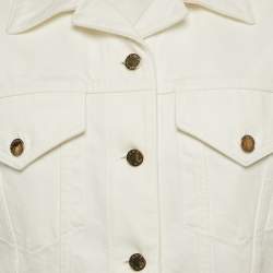 Louis Vuitton White Denim Crop Jacket M