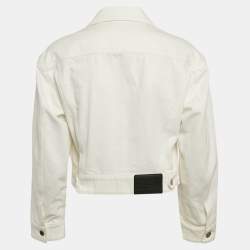 Louis Vuitton White Denim Crop Jacket M